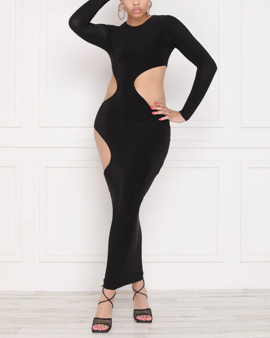 Make You Blush Cut Out Maxi Dress