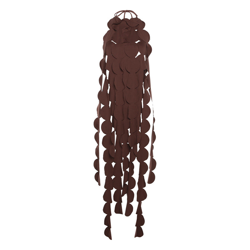 Fashion Street Shooting Sexy Sleeveless Backless Hollow Dress