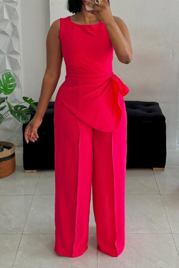 Chic Twist Front Top & Pants Set