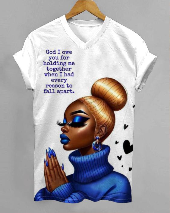 God I Own You V-neck Short Sleeve Tshirt