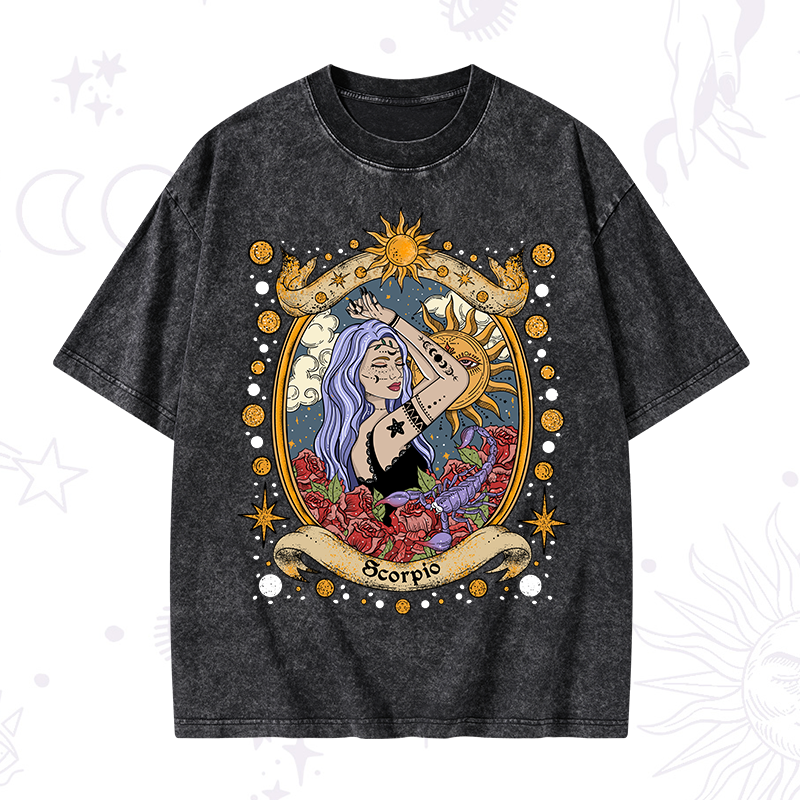 Scorpio Radiance Zodiac Washed T-Shirt