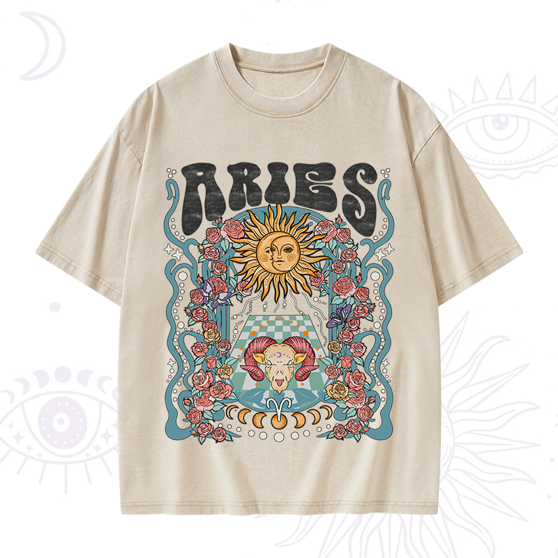 Aries Spirit Zodiac Washed T-Shirt