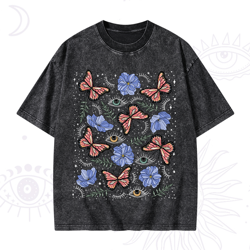 Butterfly Floral Washed T-Shirt