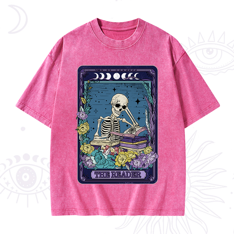 The Reader Tarot Card Washed T-Shirt