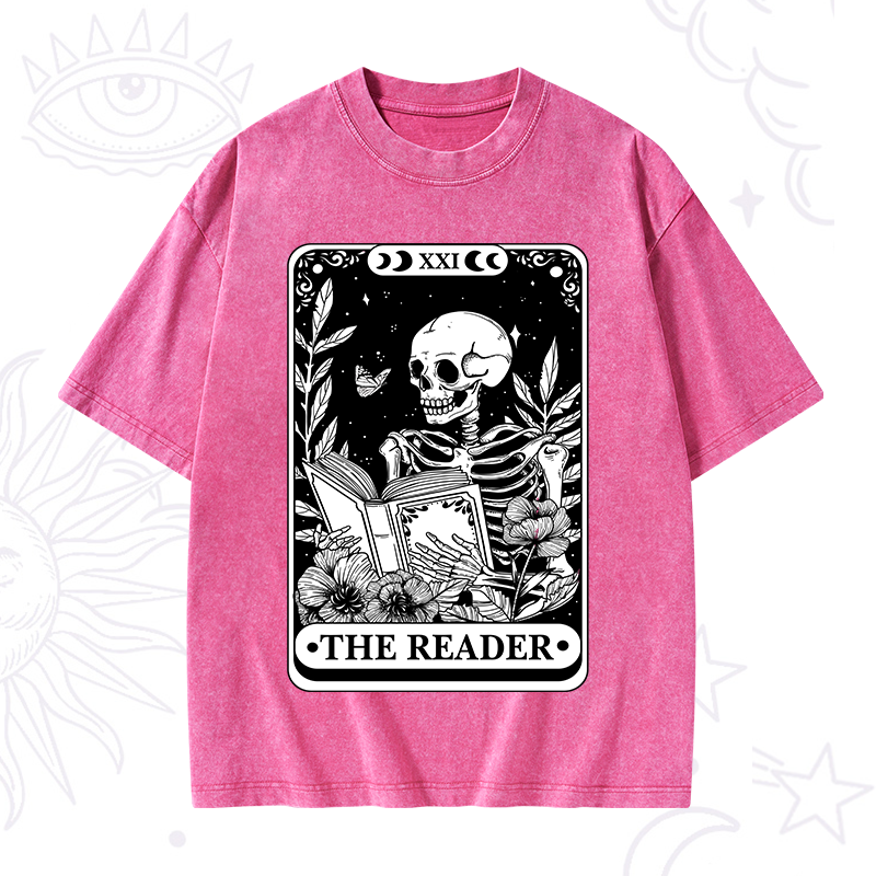 The Reader Tarot Card Washed T-Shirt