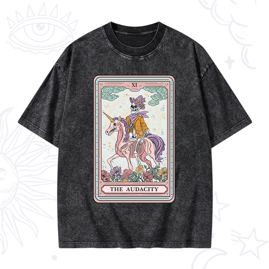 The Audacity Tarot Card Washed T-Shirt