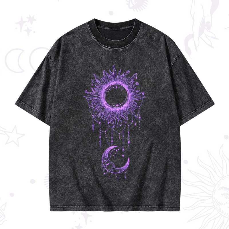 Radiance Of Sun And Moon Washed T-Shirt