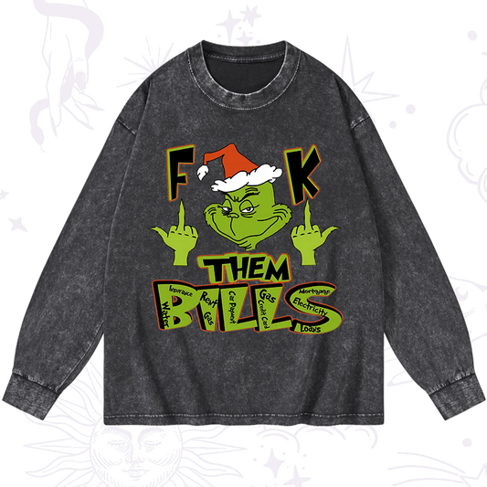 Fuck Them Bills Washed Long Sleeve Shirt