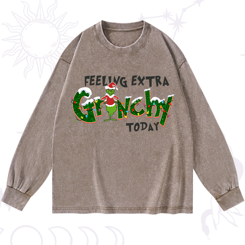 The Grinch Day Christmas Washed Long Sleeve Shirt