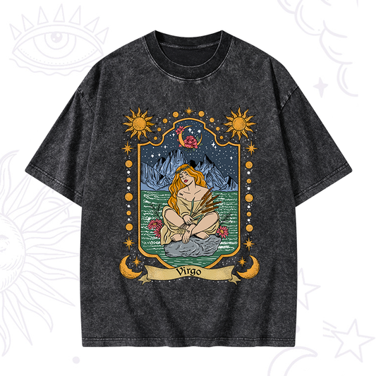 Virgo Zodiac Washed T-Shirt