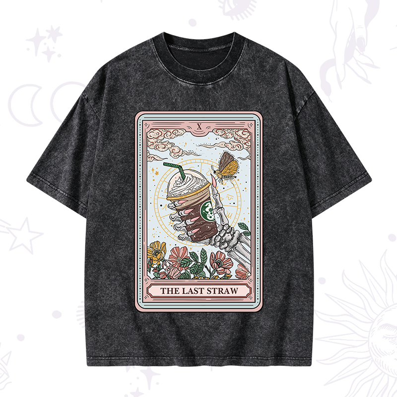 The Last Straw Tarot Washed T-Shirt