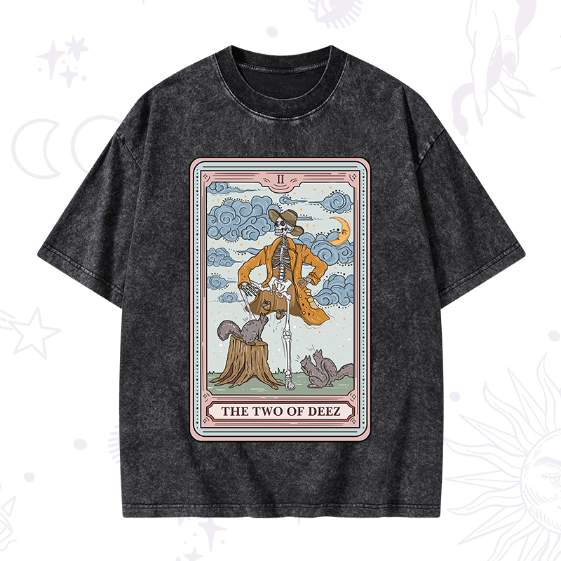 The Two Of Deez Tarot Washed T-Shirt