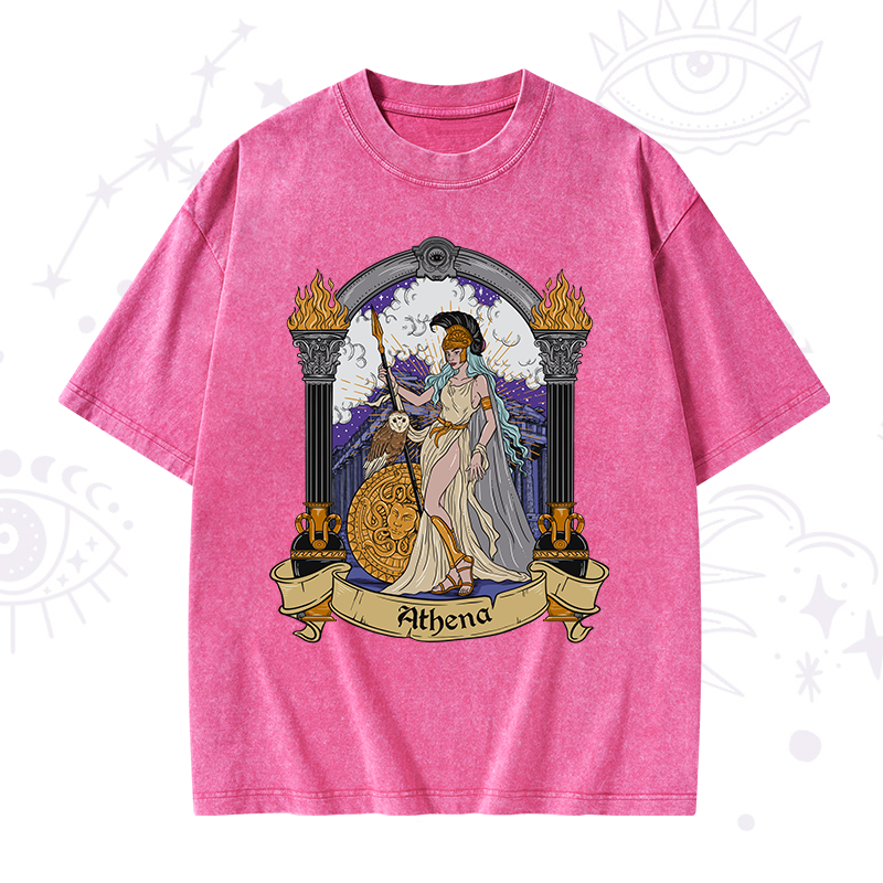 The Wise Goddess Athena Washed T-Shirt