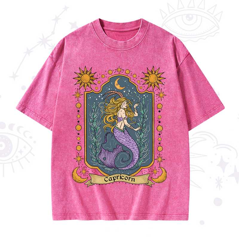 Capricorn Zodiac Washed T-Shirt