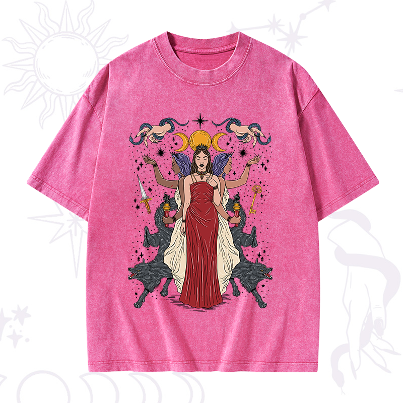 The Triple Goddess Hecate Washed T-Shirt