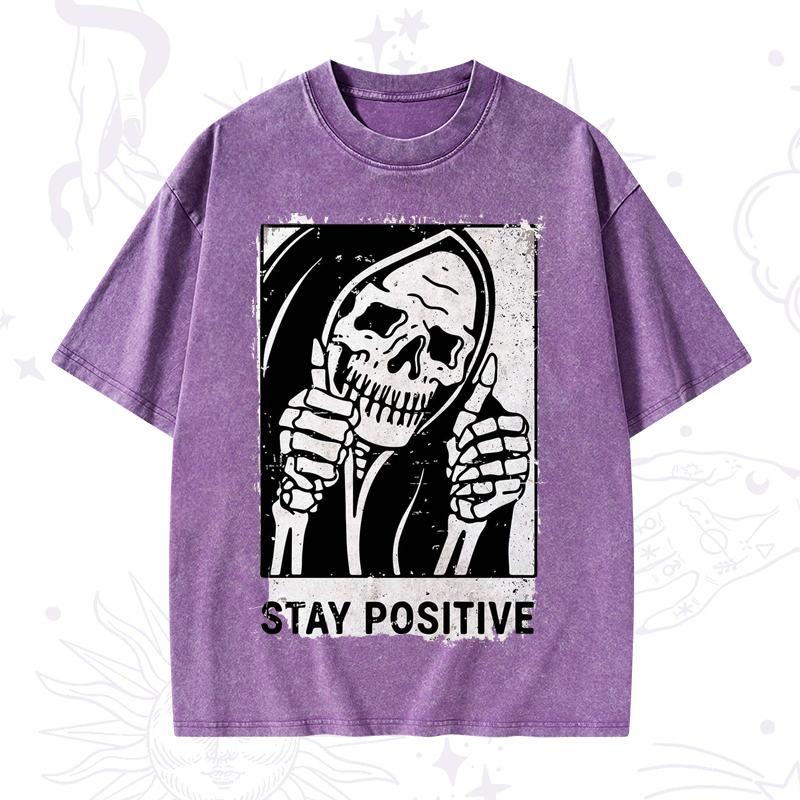 Stay Positive Washed T-Shirt