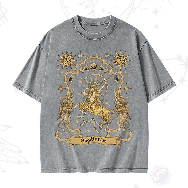 Sagittarius' Astral Mirage Zodiac Washed T-Shirt