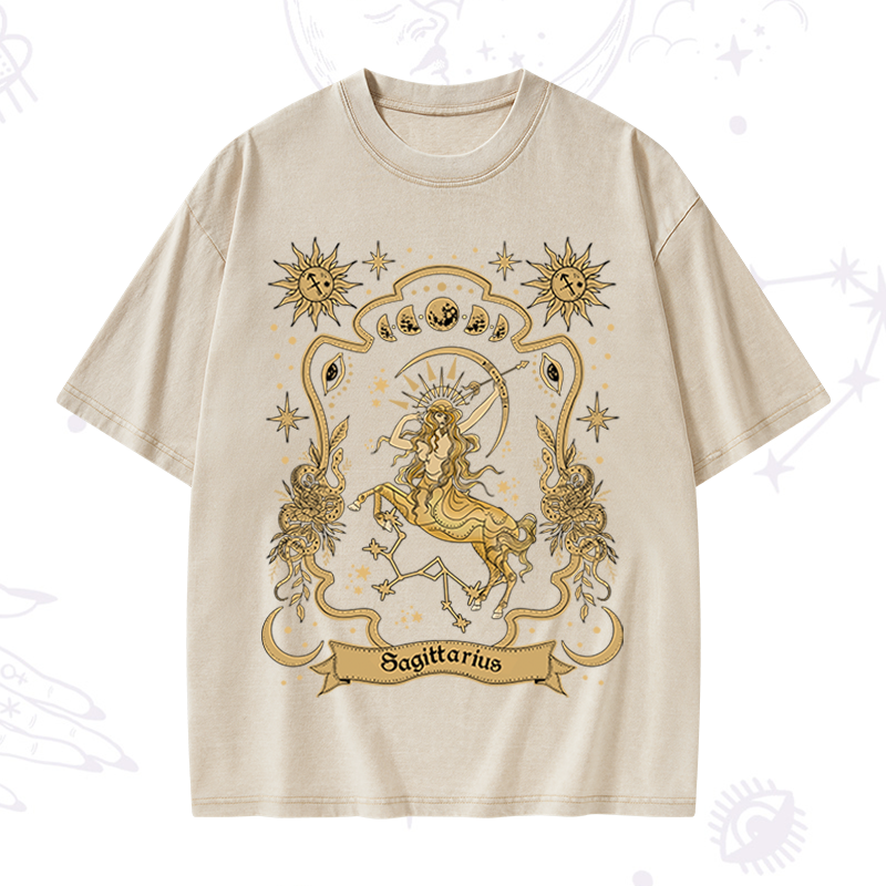 Sagittarius' Astral Mirage Zodiac Washed T-Shirt