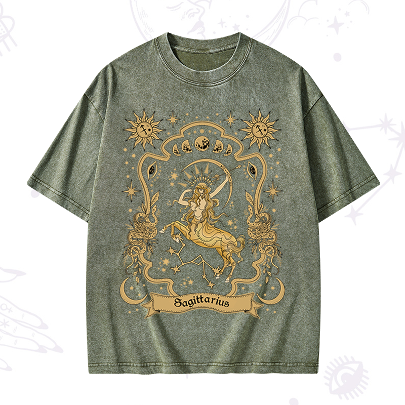 Sagittarius' Astral Mirage Zodiac Washed T-Shirt