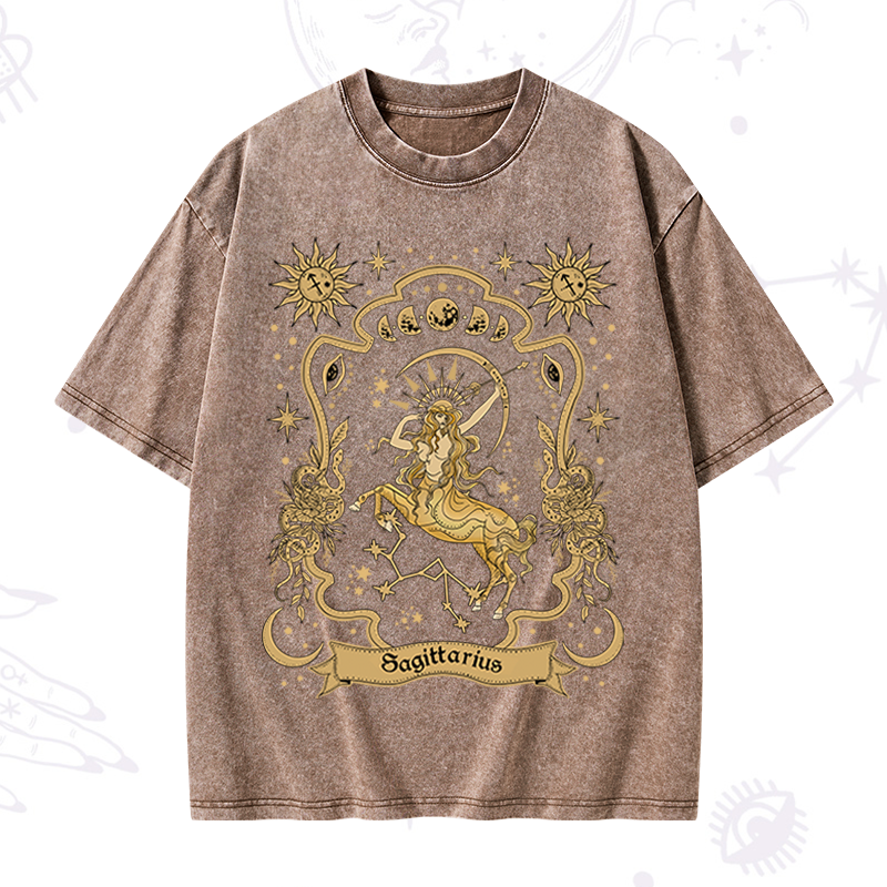 Sagittarius' Astral Mirage Zodiac Washed T-Shirt