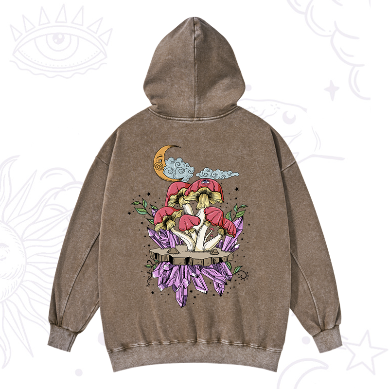 Fantasy Mushroom Washed Hoodie