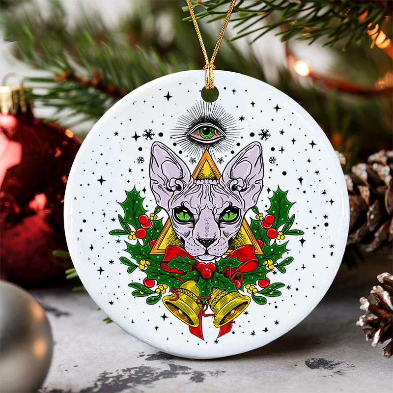 Mystical Cat Christmas Ornament