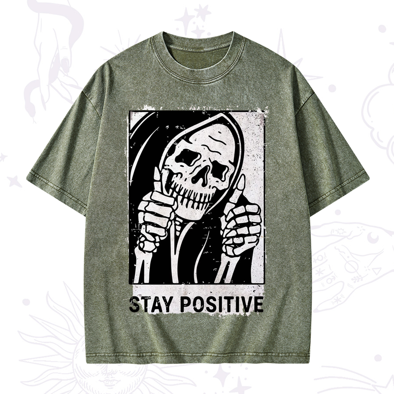 Stay Positive Washed T-Shirt