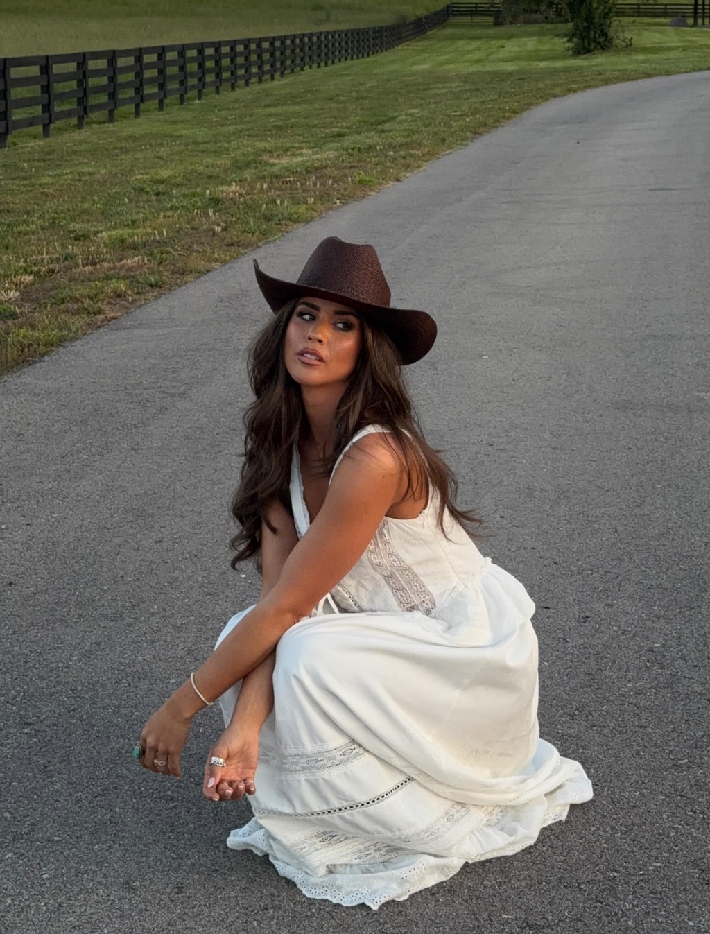 Lace Insert V-Neck Sleeveless Maxi Dress