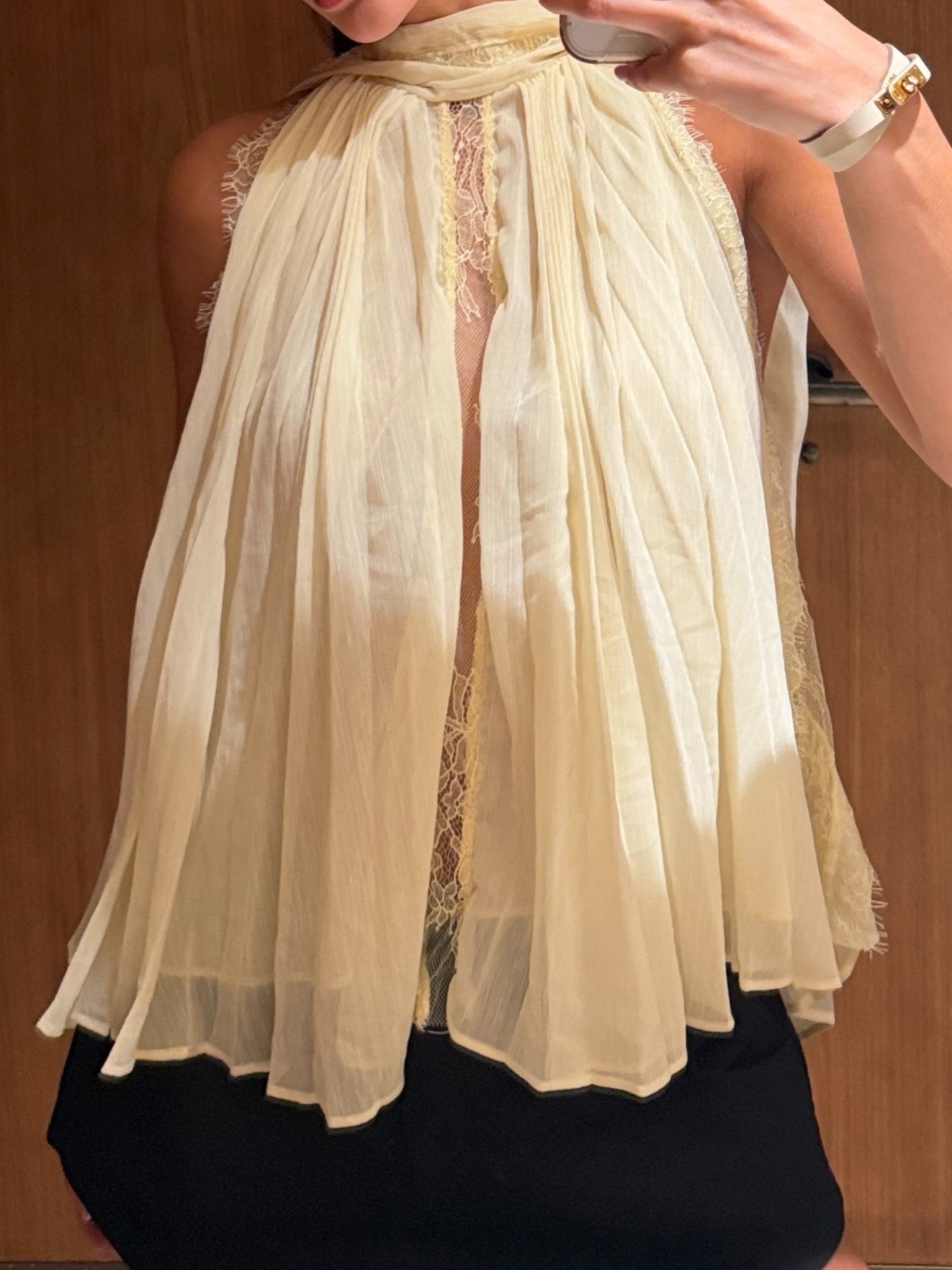 Frayed Edge Halter Neck Sleeveless Top