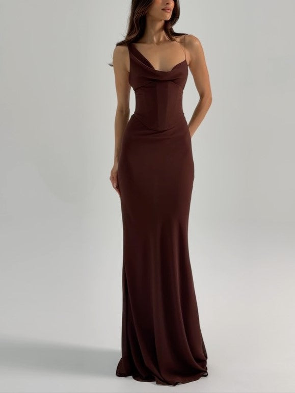 Satin Corset Maxi Dress