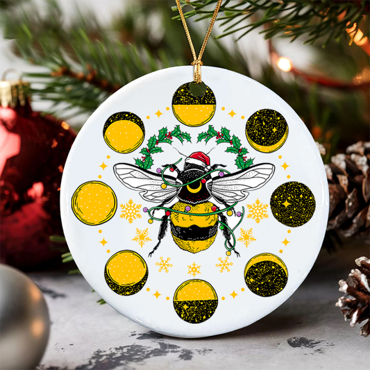 Moon Bee Christmas Ornament