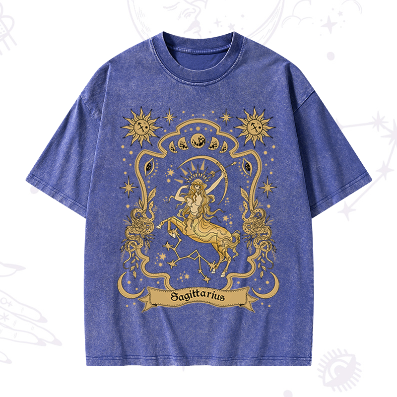 Sagittarius' Astral Mirage Zodiac Washed T-Shirt