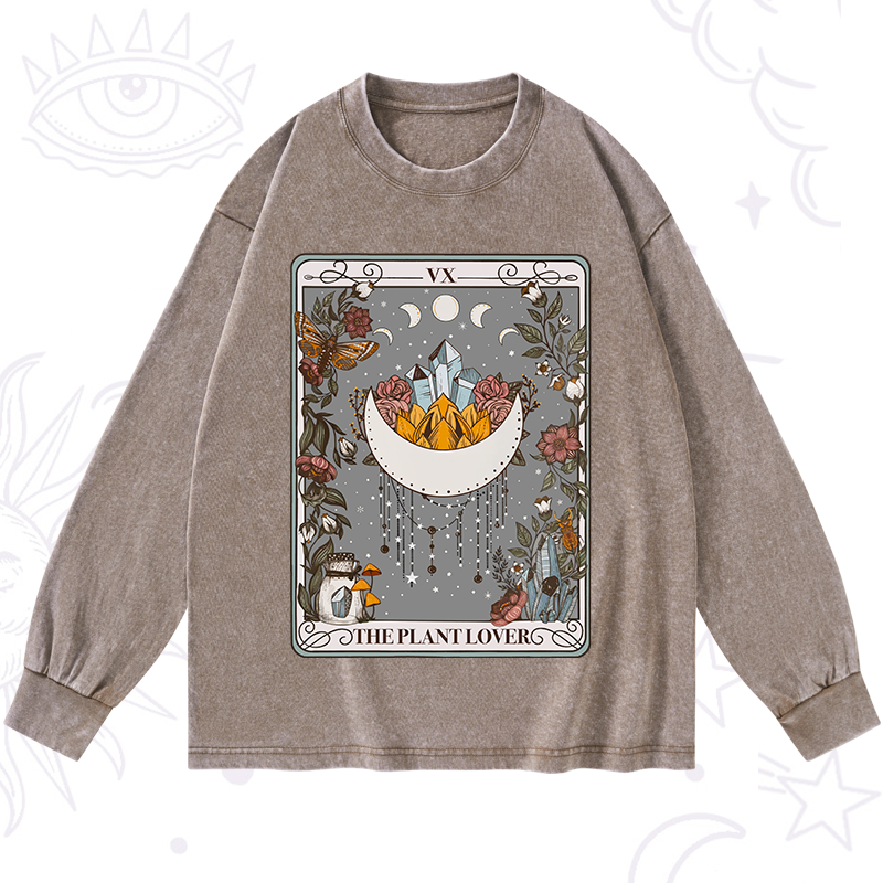 The Moon Tarot Washed Long Sleeve Shirt