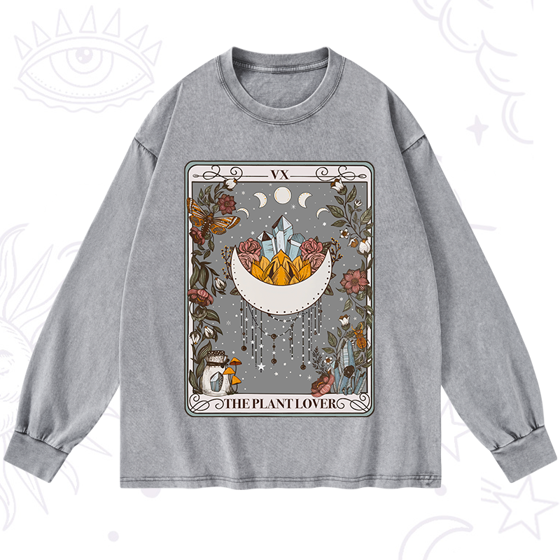 The Moon Tarot Washed Long Sleeve Shirt