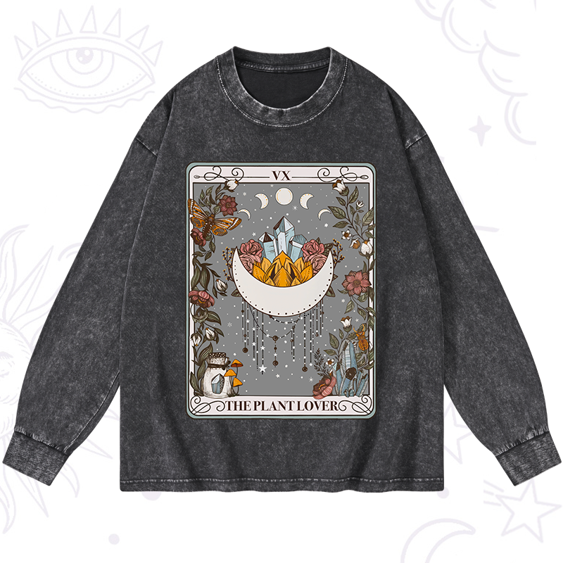 The Moon Tarot Washed Long Sleeve Shirt