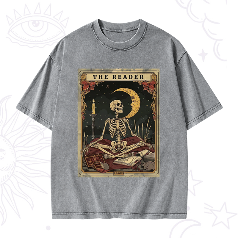 The Reader Tarot Card Washed T-Shirt