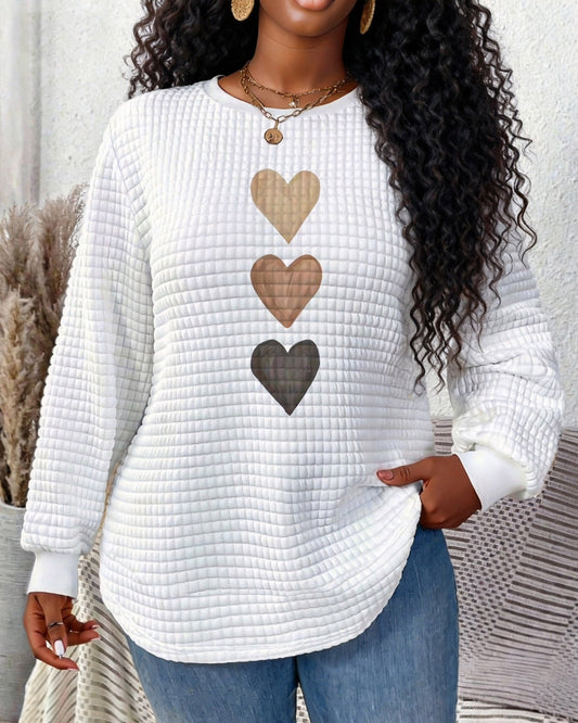 Melanin Love Waffle Crewneck Long Sleeve Sweatshirt