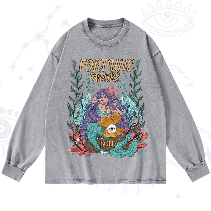 Fortune Favors The Bold Washed Long Sleeve Shirt