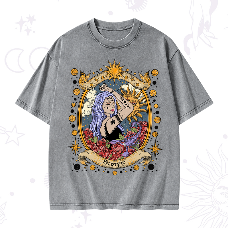 Scorpio Radiance Zodiac Washed T-Shirt