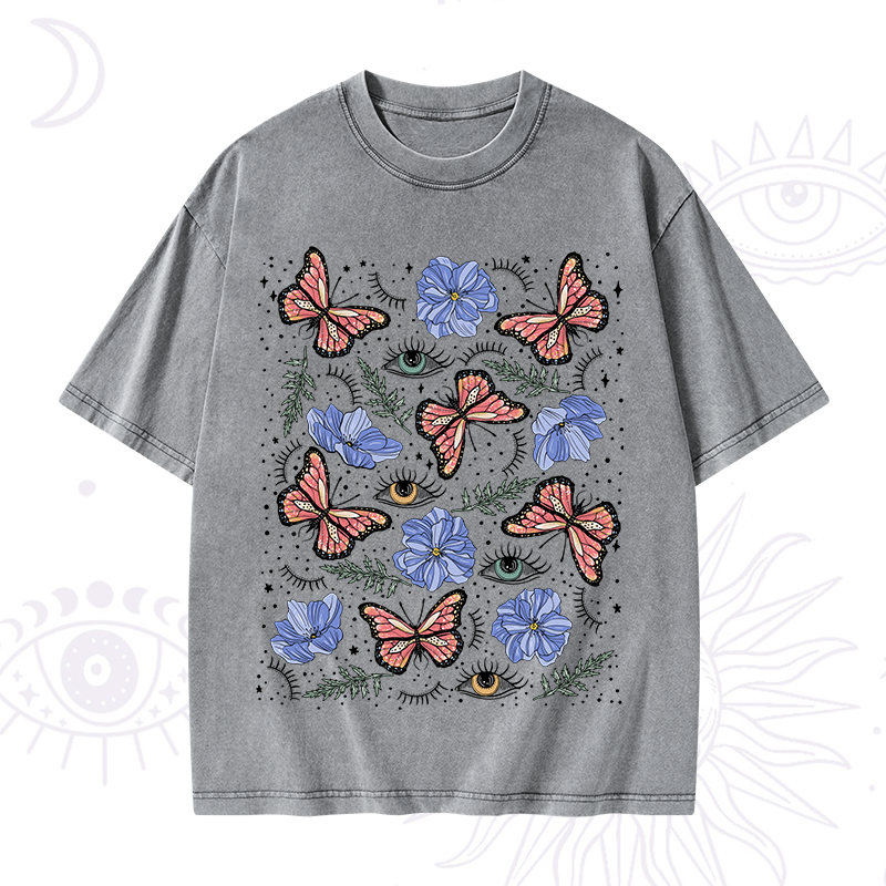 Butterfly Floral Washed T-Shirt