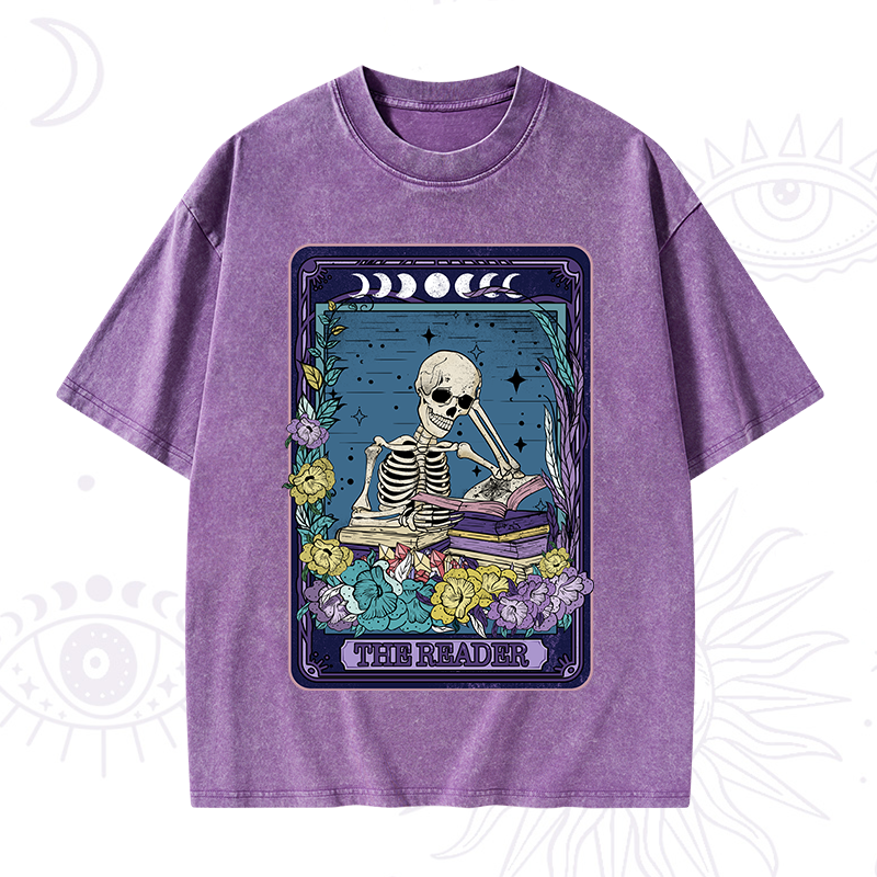 The Reader Tarot Card Washed T-Shirt