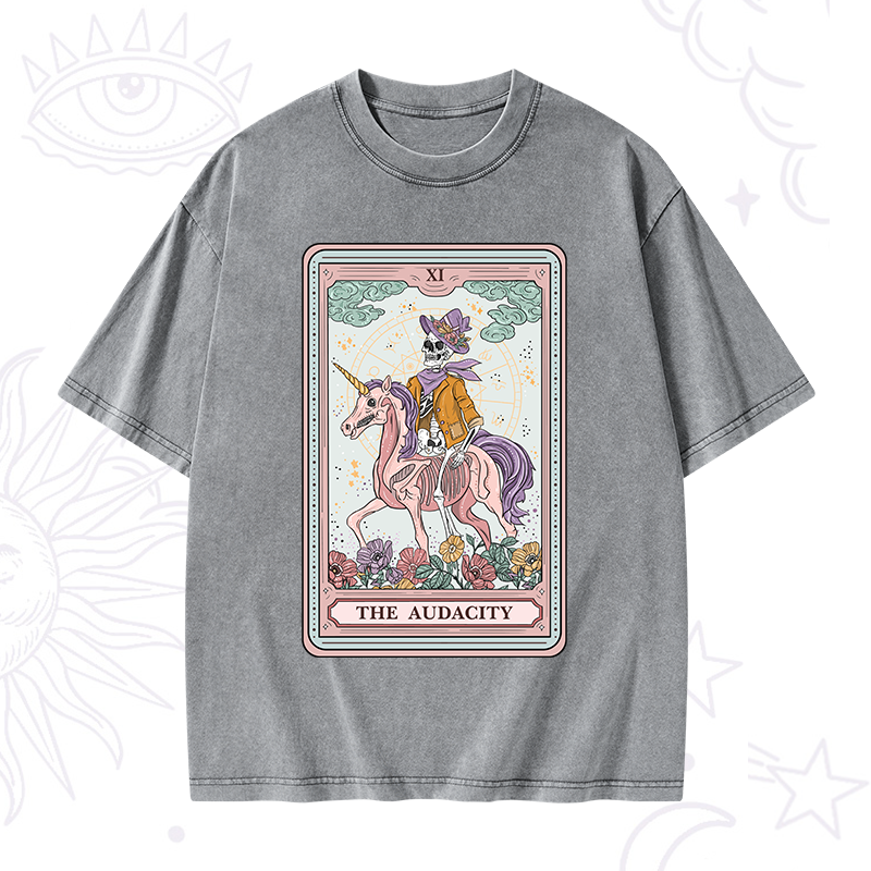 The Audacity Tarot Card Washed T-Shirt