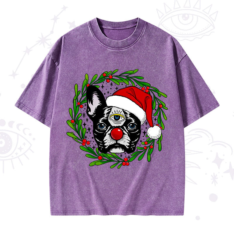 Christmas Celestial Canine Washed T-Shirt