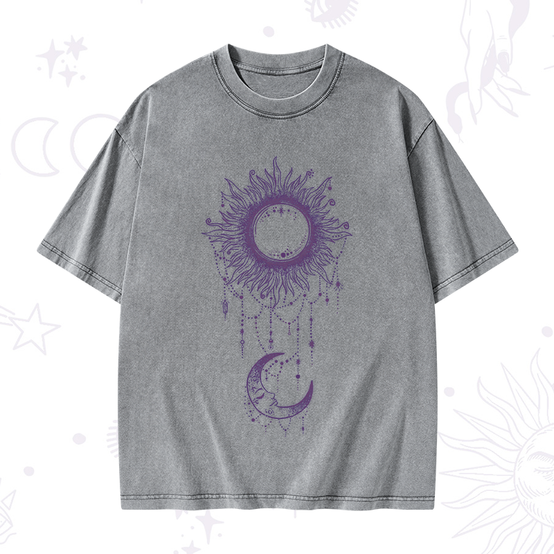 Radiance Of Sun And Moon Washed T-Shirt