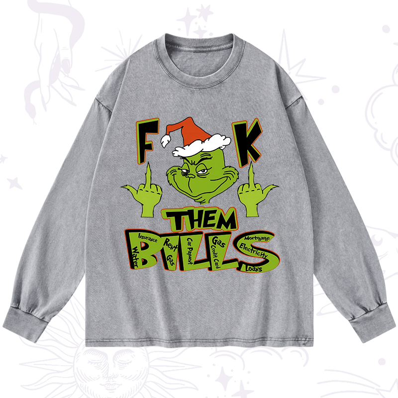 Fuck Them Bills Washed Long Sleeve Shirt