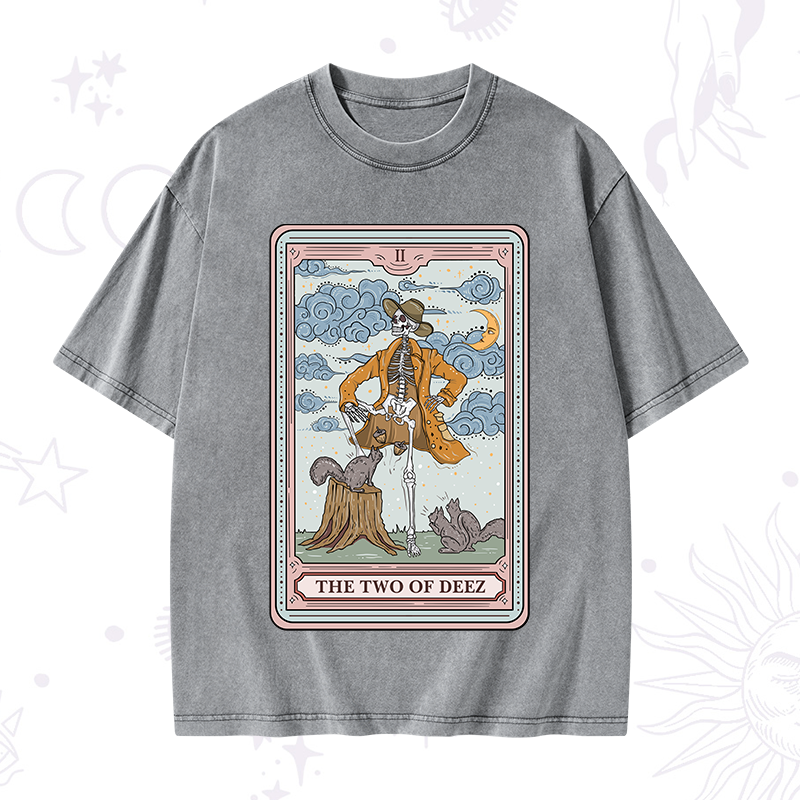 The Two Of Deez Tarot Washed T-Shirt