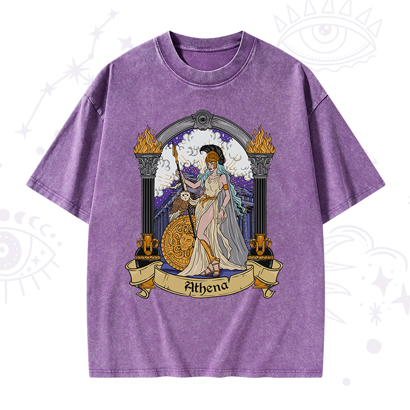 The Wise Goddess Athena Washed T-Shirt