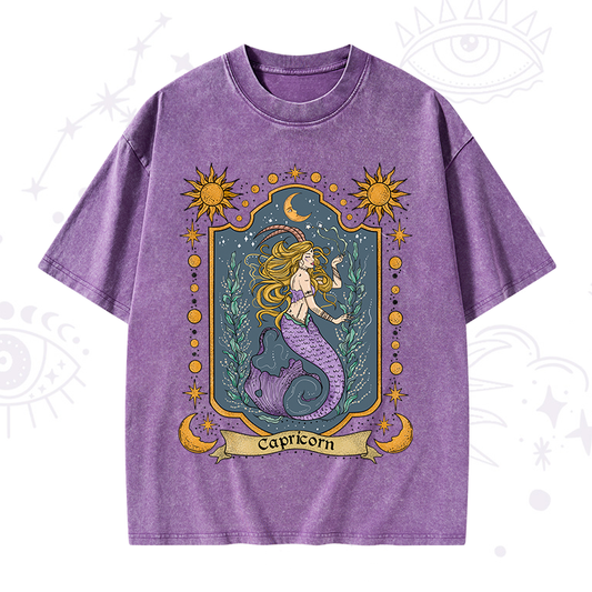 Capricorn Zodiac Washed T-Shirt