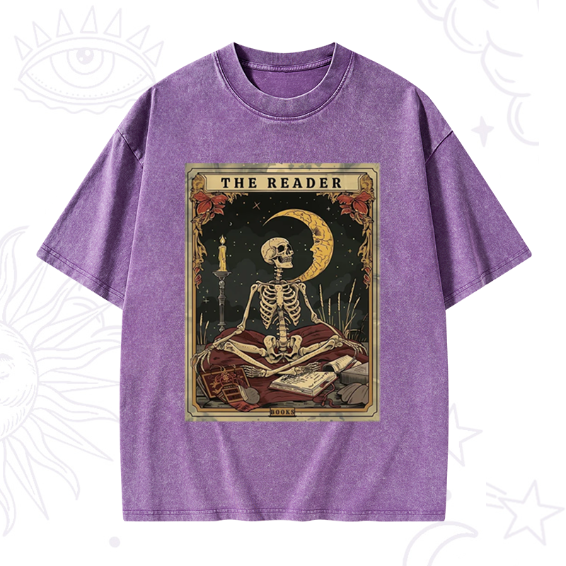 The Reader Tarot Card Washed T-Shirt