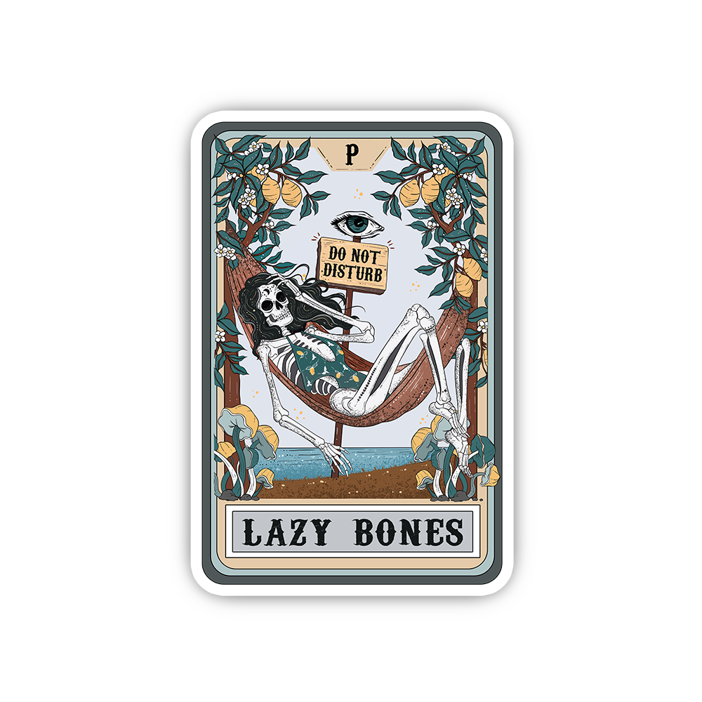 The Lazy Bones Tarot Sticker